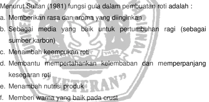 Tabel 2.8. Daftar komposisi gula pasir per 100 gram bahan 