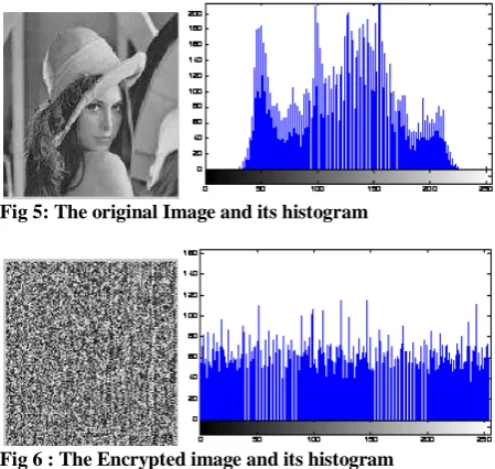 Fig 5: The original Image and its histogram  