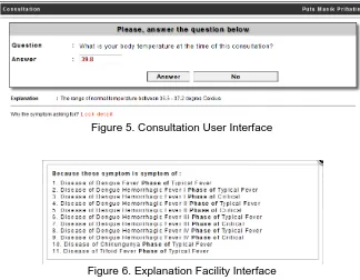 Figure 5. Consultation User Interface  