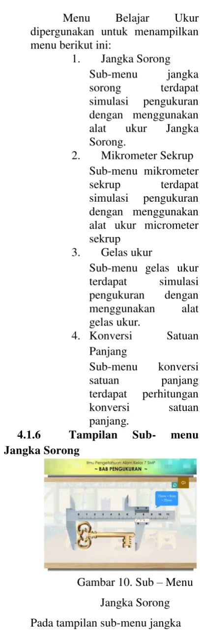 Gambar 10. Sub – Menu 