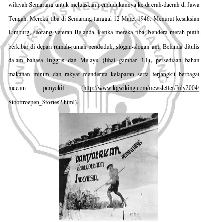 Gambar 3.1. Slogan pembakar semangat rakyat di Semarang.  Sumber: http://www.kgwiking.com/newsletter/July2004/Stoottroepen_Stories2  