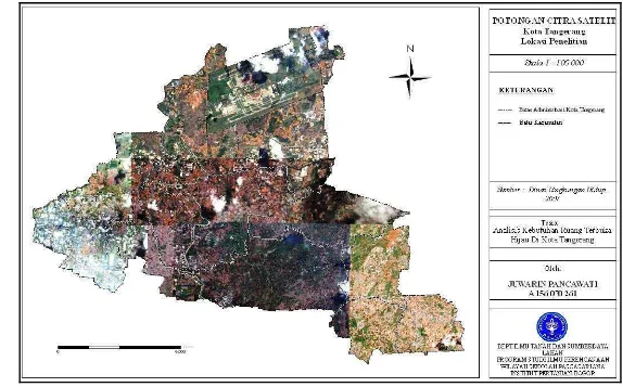 Gambar 8.  Citra Satelit Lokasi Penelitian Kota Tangerang 