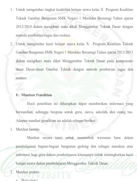 Gambar Bangunan SMK Negeri 1 Merdeka Berastagi Tahun ajaran 2012/2013 