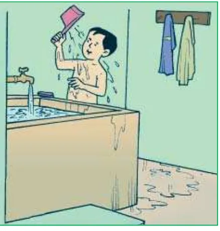 gambar 3.10 mandi membersihkan badan