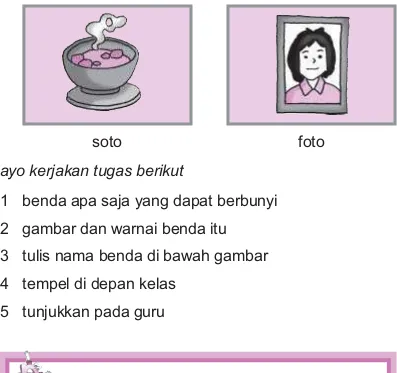 gambar dan warnai benda itu