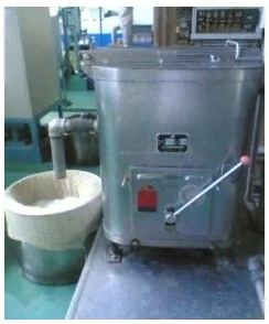 Gambar 14. diperlihatkan proses ektraksi susu kedelai. 