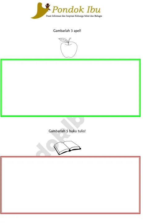Gambarlah 3 apel! 