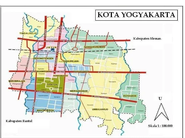 Gambar 2.1 Peta Yogyakarta 