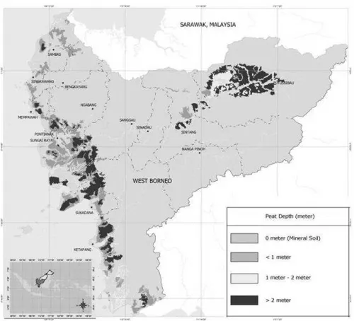 TABLE I.  COVERAGE OF PEATLAND IN WEST KALIMANTAN 