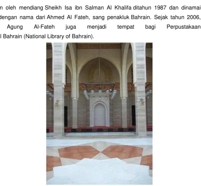 Gambar 2.5. Area Sahn Masjid Agung Al-Fateh, Manama  