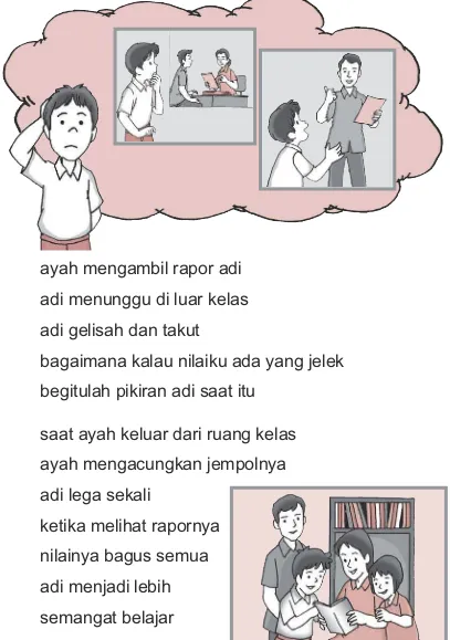 gambar adimemperlihatkan rapornya