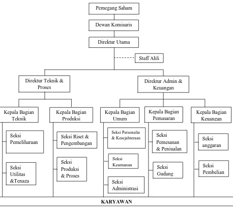 Gambar X.1. Struktur Organisasi Perusahaan 