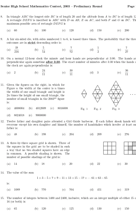 Figure n the width at the center is n times