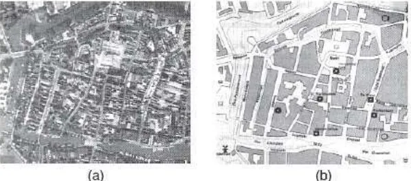 Gambar Perubahan dari Foto Udara (a) menjadi Peta (2) 