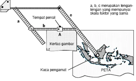 Gambar cara memperbesar peta dengan memperbesar grid 
