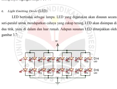 Gambar 3.7 Susunan LED  