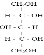 Gambar 2  Hidrolisis dan hidrogenasi xilosa menjadi xilitol, xilan (C5H8O4)n, n~200 (a); D
