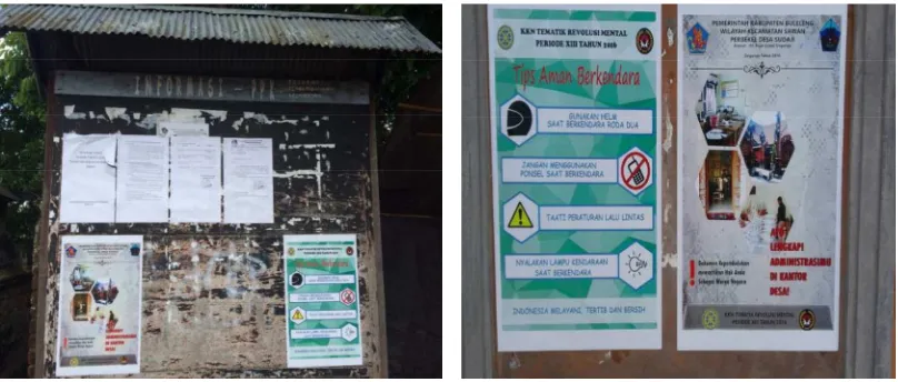 Gambar 13 dan 14. Pemasangan stiker ajakan ketertiban dan melayani 