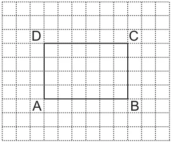 gambar persegi panjang ABCD.Gambar di samping adalahMenghitung persegi panjang ABCDsama dengan menghitung banyak-nya petak yang berada di dalamnya.Banyaknya petak di dalam persegipanjang ABCD adalah 24.