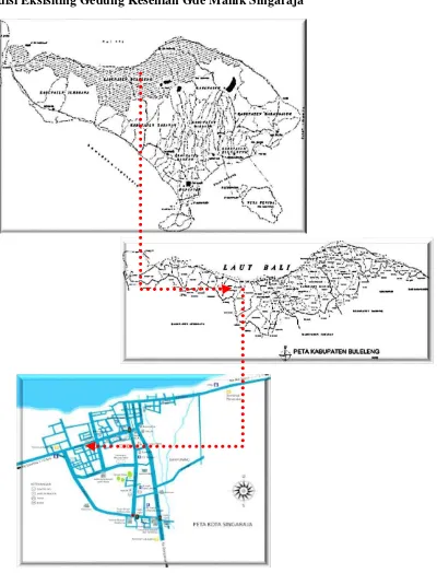 Gambar 2.1 Peta Lokasi Gedung Kesenian Gde Manik Singaraja 