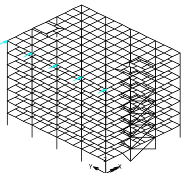 Figure 9. The five concentrated load at the top of theconcrete building