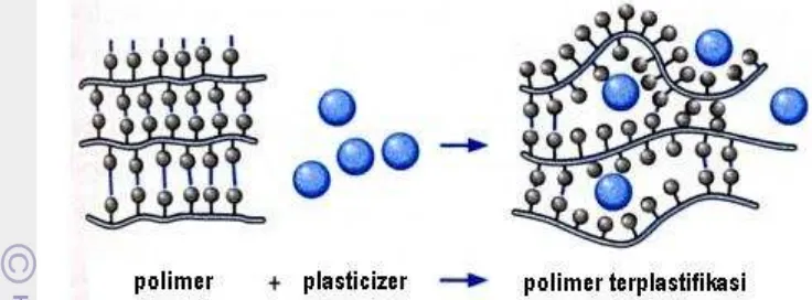 Gambar 6. Mekanisme plastifikasi tingkat molekuler (Trotignon et al, 1996) 