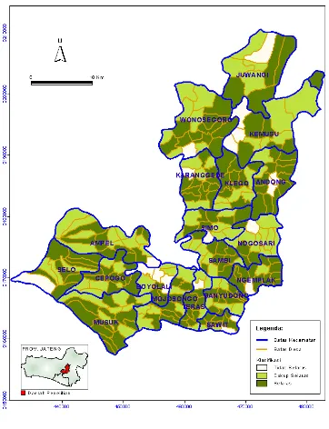 Gambar 5. Peta Keselarasan antara Perkembangan Wilayah danKemiskinan Masing-masing Desa di Kabupaten Boyolali
