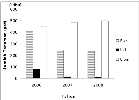 Gambar 1. Jumlah Tanaman Anggrek Phalaenopsis yang Dapat Dijual di PT. Ekakarya Graha Flora Kebun Cikampek  