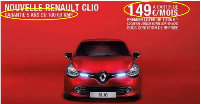 Gambar 3 : iklan mobil Renault Clio 