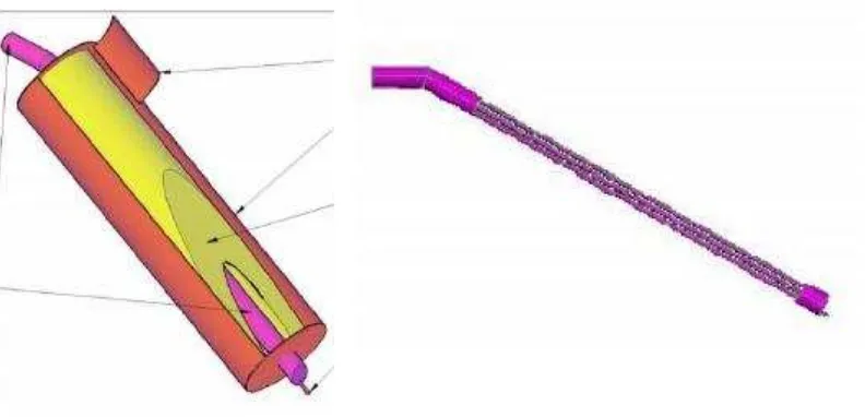 Gambar 2. Tabung kondensor dan hasil modifikasi jumlah pipa uap (kanan)