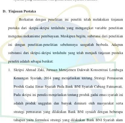 gambaran tentang mekanisme dan operasional pembiayaan gadai emas 