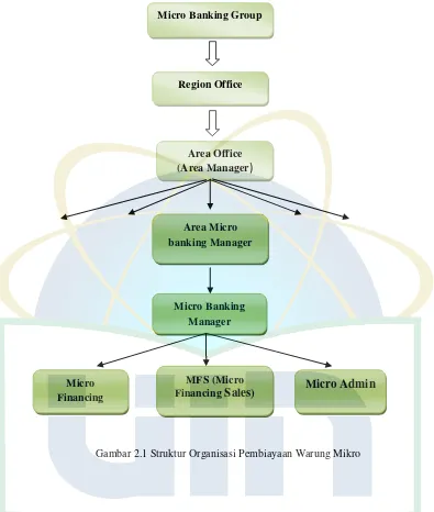 Gambar 2.1 Struktur Organisasi Pembiayaan Warung Mikro 