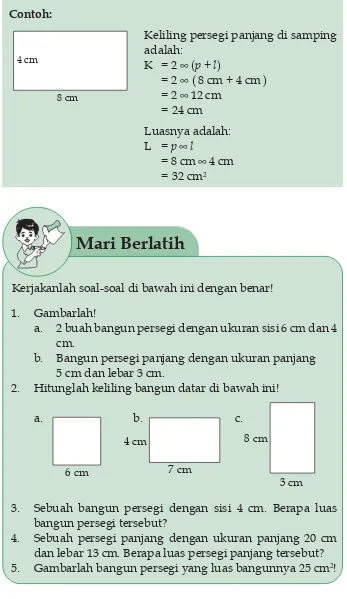 Gambarlah bangun persegi yang luas bangunnya 25 cm2!