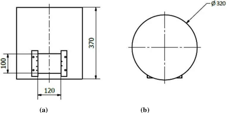 Gambar 4.2 (a) Tabung Luar, (b) Diameter Tabung 