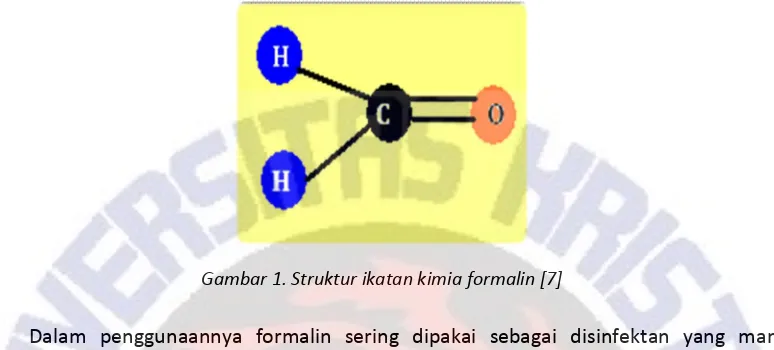 Gambar 1. Struktur ikatan kimia formalin [7]