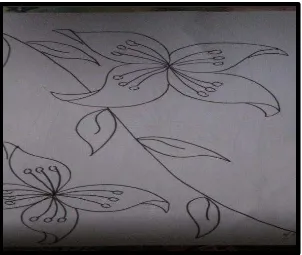 Gambar 47 : Sket Alternatif Bunga Lili 44 (Dokumentasi Ajeng Putri Indriaswari, 12 Januari 2015) 