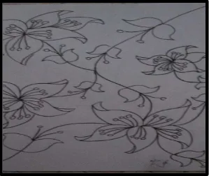 Gambar 53 : Sket Alternatif Bunga Lili 50  (Dokumentasi Ajeng Putri Indriaswari, 12 Januari 2015) 
