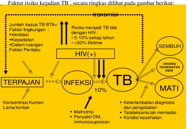 Gambar 2.1. Faktor Risiko Kejadian TB (Kemenkes RI, 2011). 