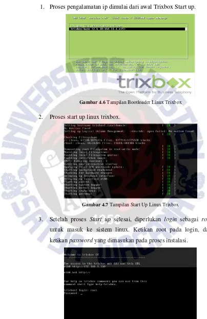 Gambar 4.6 Tampilan Bootloader Linux Trixbox 