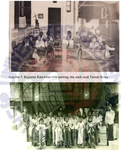 Gambar 5. Kegiatan Karawitan oleh pamong dan anak-anak Taman Siswa. 