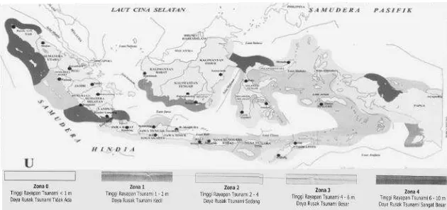 Gambar 1. Daerah Potensi Tsunami Indonesia  