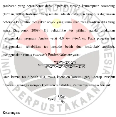 gambaran yang benar-benar dapat dipercaya tentang kemampuan seseorang 