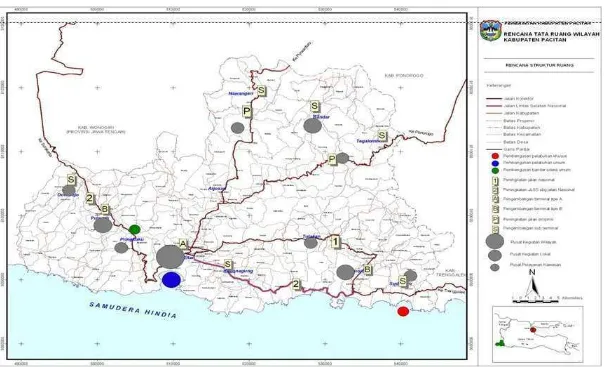 Gambar 6. Struktur Ruang Rencana Tata RuangWilayah Kabupaten Pacitan 