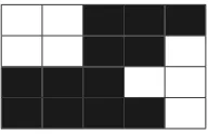 Figure).Figure 1฀ A 4 × 5 grid with no stranded black squares