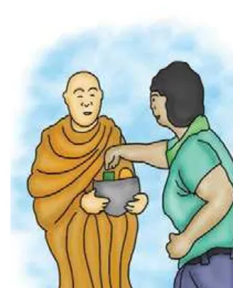 Gambar 3.8 Bhikkhu PindapataSumber: http://www.lickr.com