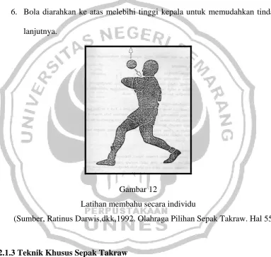 Gambar 12 Latihan membahu secara individu 