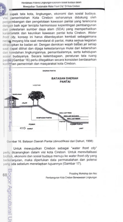 Gambar 16. Batasan Daerah Pantai (dimodifikasi dari Dahuri, 1998)