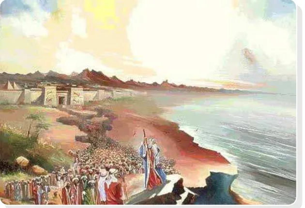 Gambar: N abi Musa AS hendak membelah Laut MerahSumber: http4.bp.blogspot.com