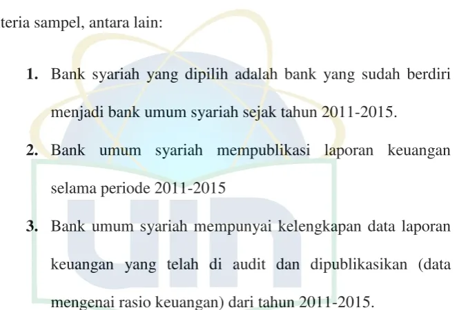 Tabel 3. 1 Daftar Bank Umum Syariah 