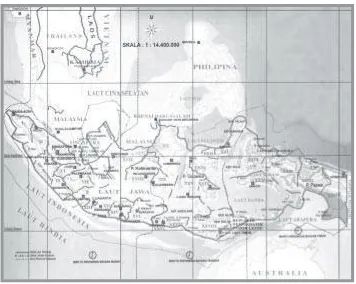 Gambar 3.8 Peta Pembagian Wilayah Waktu di IndonesiaSumber: Atlas Indonesia dan Dunia, Penerbit PustakaSandro Jakarta Tahun 2004